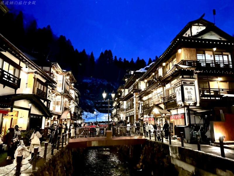 銀山溫泉住宿,銀山溫泉停車,銀山溫泉夜景,銀山溫泉日歸溫泉,銀山溫泉松本旅館,銀山溫泉訂房 @壞波妞の旅行食踨