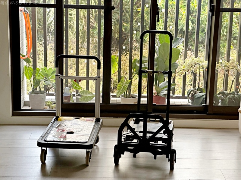 四輪手推車,好收納的手推車,平板手推車,手推車推薦,直立式手推車,輪子大的手推車,適合戶外用的手推車 @壞波妞の旅行食踨